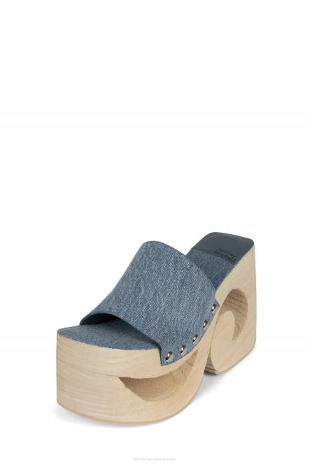 Jeffrey Campbell symbolisch NDHB277 de denim-reboot blauw spijkerstof vrouwen