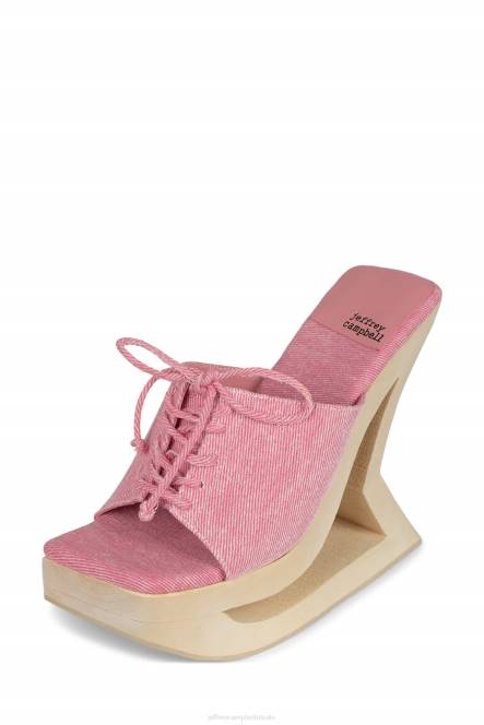 Jeffrey Campbell trapezium NDHB278 de denim-reboot roze denim vrouwen