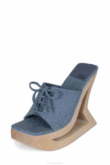 Jeffrey Campbell trapezium NDHB279 de denim-reboot blauw spijkerstof vrouwen