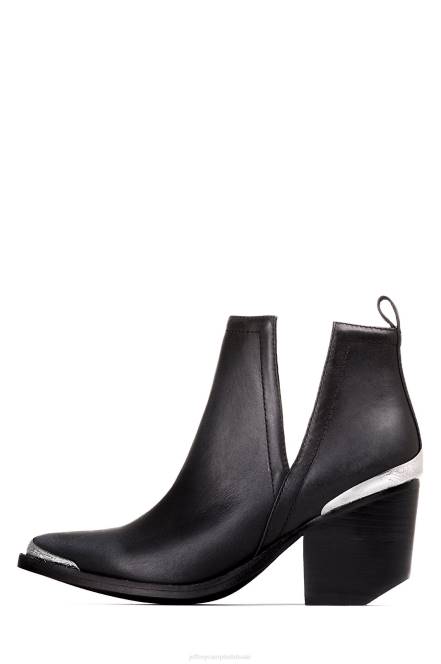 Jeffrey Campbell Cromwell NDHB375 enkel laarzen zwart bedroefd vrouwen