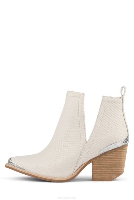 Jeffrey Campbell Cromwell NDHB611 enkel laarzen witte slang vrouwen