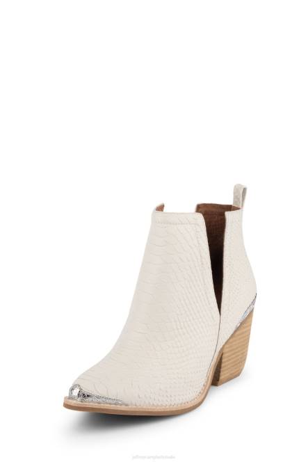 Jeffrey Campbell Cromwell NDHB611 enkel laarzen witte slang vrouwen