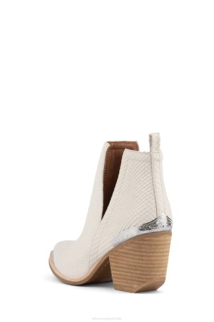 Jeffrey Campbell Cromwell NDHB611 enkel laarzen witte slang vrouwen