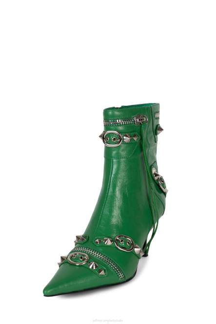 Jeffrey Campbell alt-rock NDHB308 enkel laarzen groen zilver vrouwen