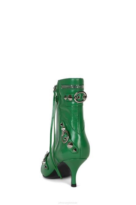 Jeffrey Campbell alt-rock NDHB308 enkel laarzen groen zilver vrouwen