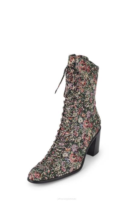 Jeffrey Campbell archille NDHB428 enkel laarzen multi bloemen wandtapijt vrouwen