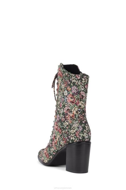 Jeffrey Campbell archille NDHB428 enkel laarzen multi bloemen wandtapijt vrouwen