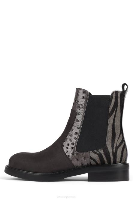 Jeffrey Campbell edmond-f NDHB625 enkel laarzen grijze exotische combo vrouwen