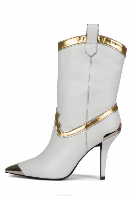 Jeffrey Campbell el-paso NDHB602 enkel laarzen wit goud zilver vrouwen