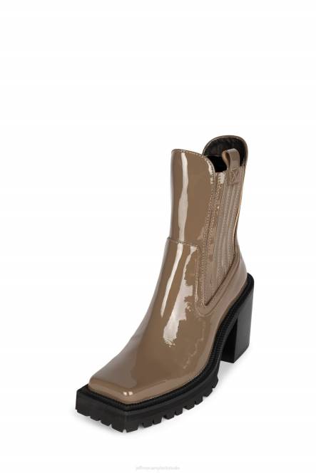 Jeffrey Campbell eland NDHB425 enkel laarzen taupe patent vrouwen