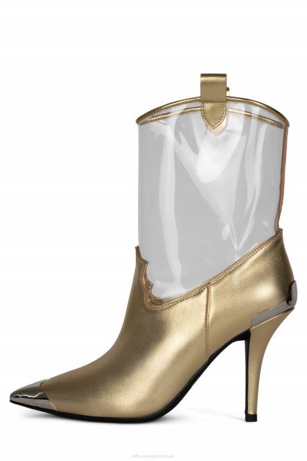 Jeffrey Campbell elpaso-v NDHB643 enkel laarzen goud duidelijk vrouwen