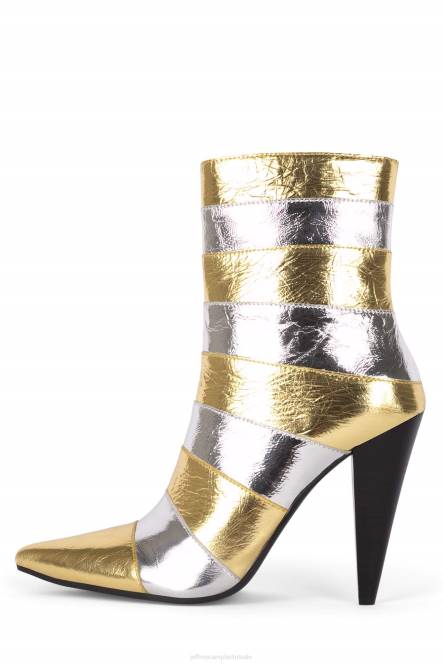 Jeffrey Campbell gecomplexeerd NDHB421 enkel laarzen goud Zilver vrouwen