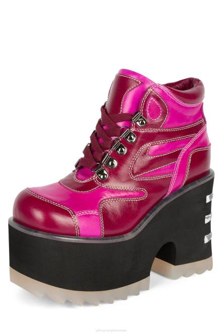 Jeffrey Campbell gevaren NDHB352 enkel laarzen donkere fuchsia fuchsia vrouwen