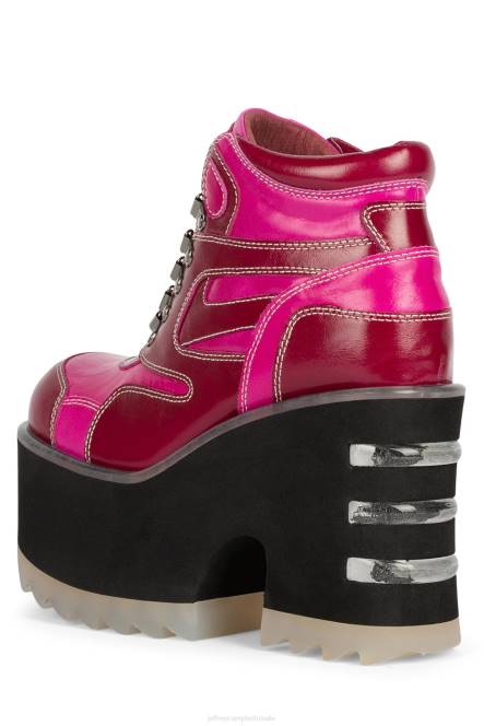 Jeffrey Campbell gevaren NDHB352 enkel laarzen donkere fuchsia fuchsia vrouwen