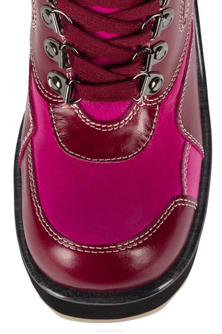 Jeffrey Campbell gevaren NDHB352 enkel laarzen donkere fuchsia fuchsia vrouwen