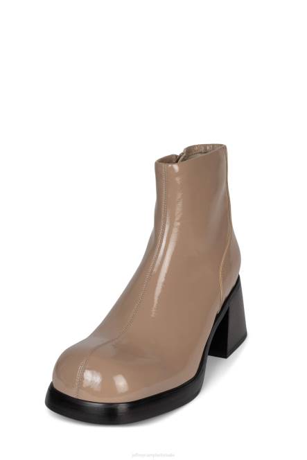 Jeffrey Campbell hemari NDHB497 enkel laarzen taupe patent vrouwen