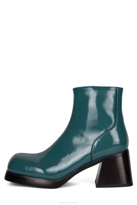 Jeffrey Campbell hemari NDHB498 enkel laarzen blauwgroen patent vrouwen