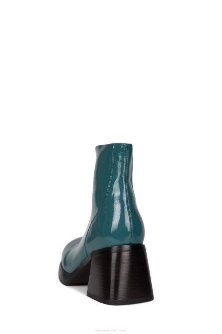 Jeffrey Campbell hemari NDHB498 enkel laarzen blauwgroen patent vrouwen