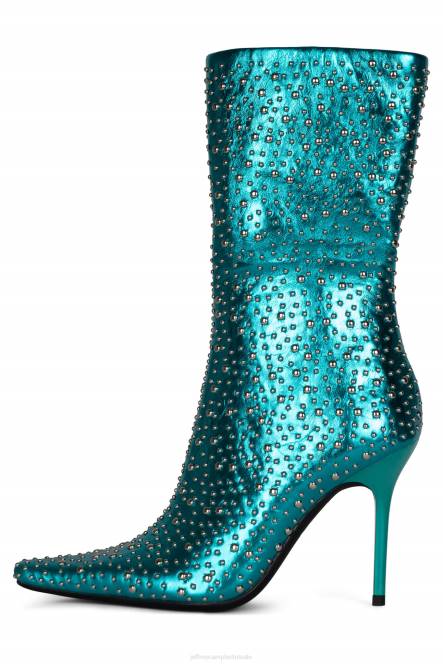 Jeffrey Campbell iconisch-e NDHB526 enkel laarzen aqua-metallic vrouwen