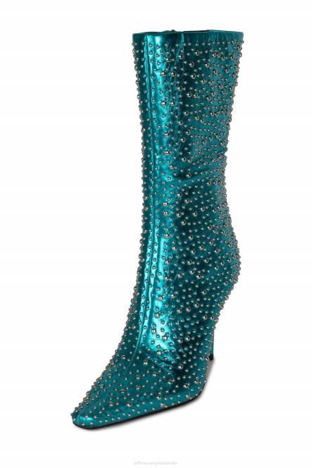 Jeffrey Campbell iconisch-e NDHB526 enkel laarzen aqua-metallic vrouwen