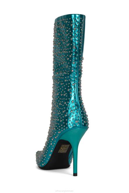 Jeffrey Campbell iconisch-e NDHB526 enkel laarzen aqua-metallic vrouwen