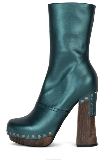 Jeffrey Campbell kliek NDHB507 enkel laarzen groenblauw metallic vrouwen