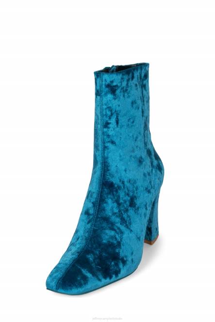 Jeffrey Campbell larisah NDHB508 enkel laarzen blauw geplet fluweel vrouwen