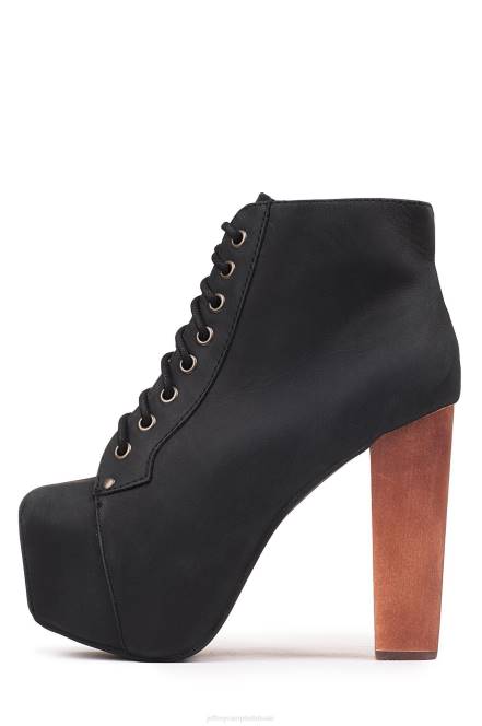 Jeffrey Campbell lita NDHB339 enkel laarzen zwart bedroefd vrouwen