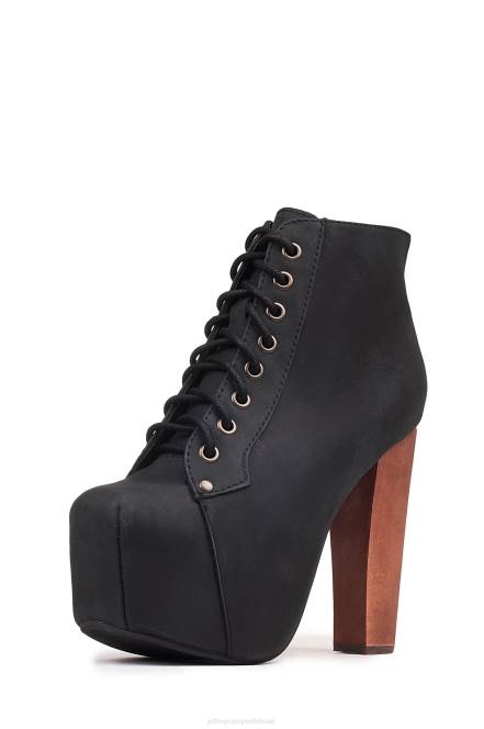 Jeffrey Campbell lita NDHB339 enkel laarzen zwart bedroefd vrouwen