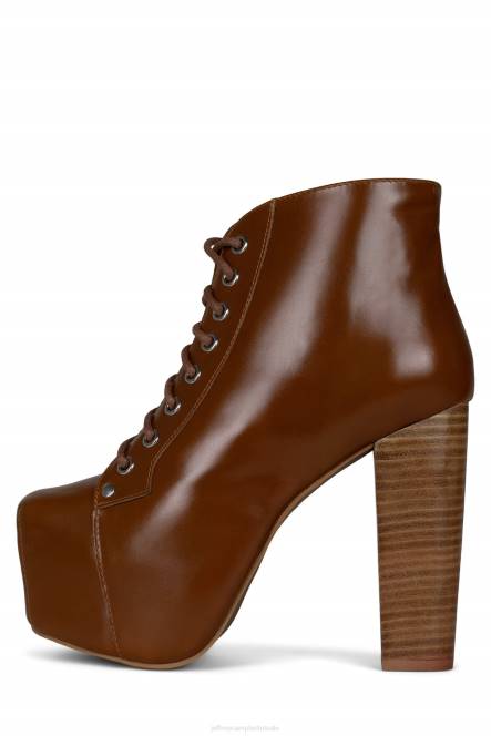 Jeffrey Campbell lita NDHB493 enkel laarzen bruine natuurlijke stapel vrouwen