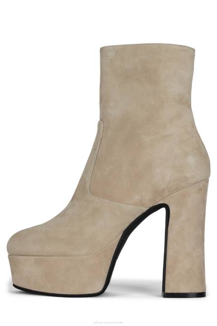 Jeffrey Campbell snotaap-z NDHB565 enkel laarzen beige suède vrouwen