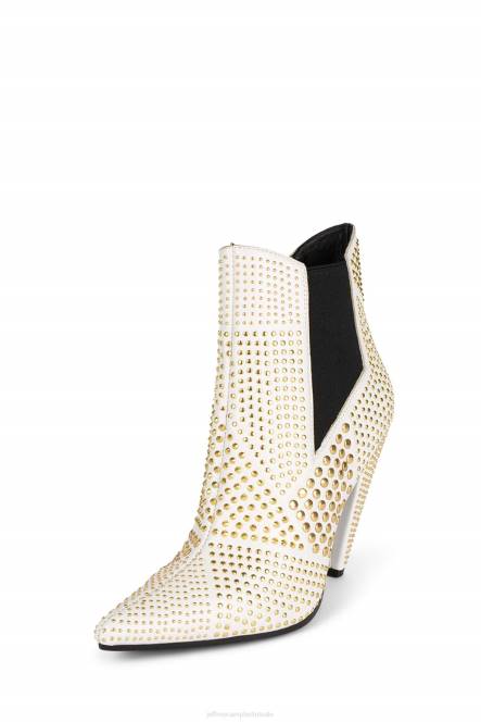 Jeffrey Campbell studd NDHB588 enkel laarzen wit goud vrouwen