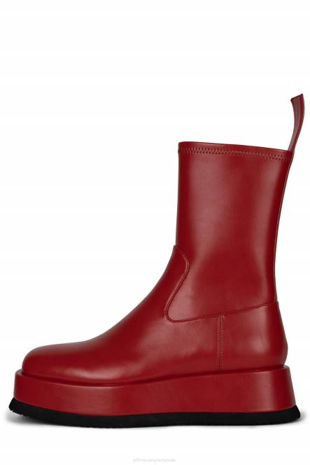 Jeffrey Campbell synth NDHB522 enkel laarzen rood vrouwen