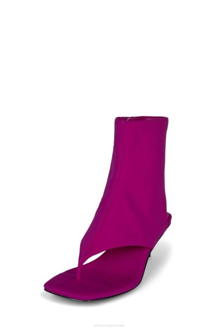 Jeffrey Campbell verzekerd NDHB344 enkel laarzen fuchsia neopreen vrouwen