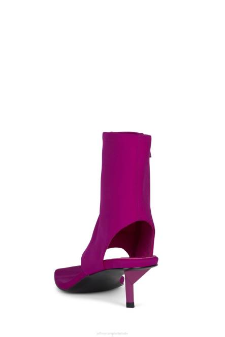 Jeffrey Campbell verzekerd NDHB344 enkel laarzen fuchsia neopreen vrouwen