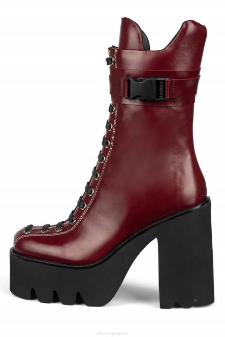 Jeffrey Campbell viking NDHB470 enkel laarzen rood vrouwen