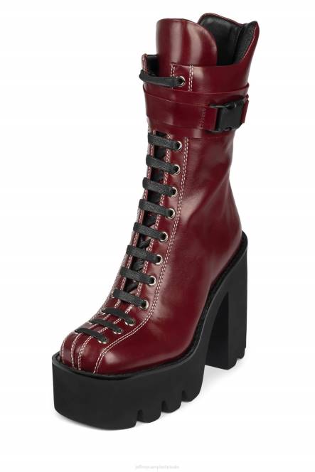 Jeffrey Campbell viking NDHB470 enkel laarzen rood vrouwen