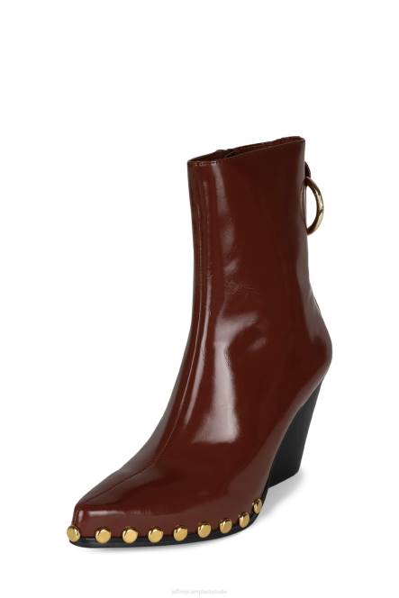 Jeffrey Campbell walton-sr2 NDHB549 enkel laarzen rood goud vrouwen