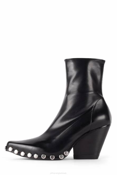 Jeffrey Campbell walton st NDHB297 enkel laarzen zwart zilver vrouwen