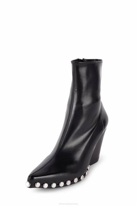 Jeffrey Campbell walton st NDHB297 enkel laarzen zwart zilver vrouwen