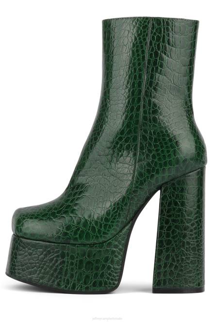 Jeffrey Campbell weduwe-nb NDHB372 enkel laarzen groene alligator vrouwen