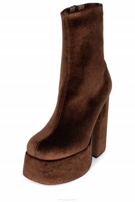 Jeffrey Campbell weduwe-sm NDHB538 enkel laarzen bruin fluweel vrouwen