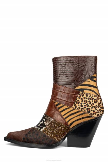 Jeffrey Campbell westkust NDHB397 enkel laarzen bruin exotisch multi vrouwen