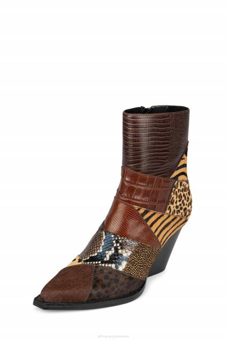 Jeffrey Campbell westkust NDHB397 enkel laarzen bruin exotisch multi vrouwen