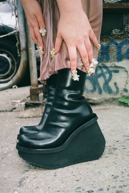 Jeffrey Campbell constructies NDHB1226 platform boot zwart vrouwen