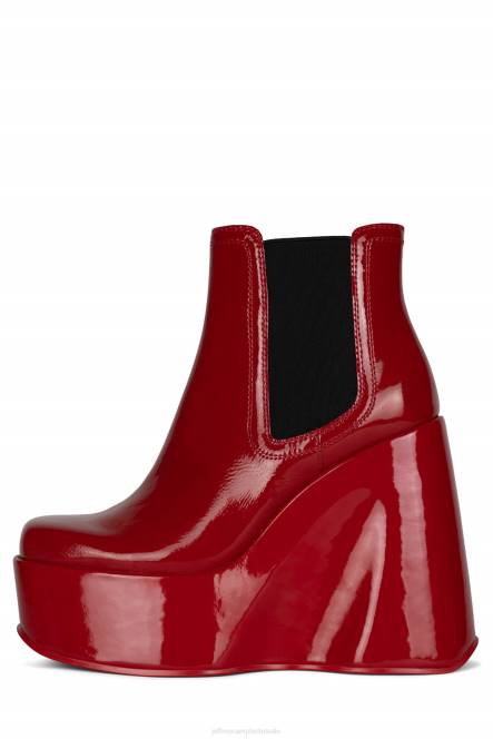 Jeffrey Campbell gehyped NDHB1235 platform boot rood patent vrouwen