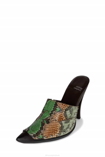 Jeffrey Campbell jayde NDHB909 westerse laarzen groene slang vrouwen