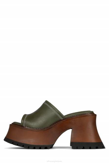 Jeffrey Campbell cola NDHB1056 platform sandaal khaki vrouwen