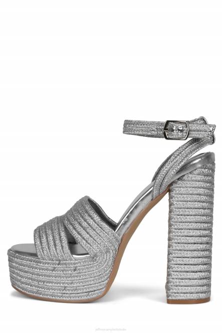 Jeffrey Campbell gieren NDHB1175 platform sandaal zilver vrouwen