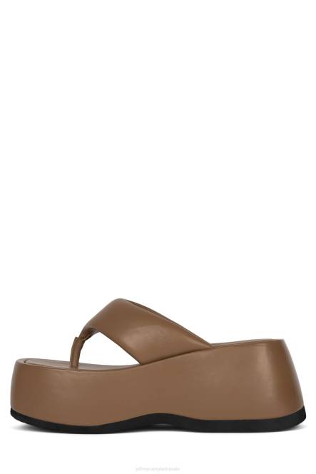 Jeffrey Campbell huilebalk NDHB248 platform sandaal lichtbruin vrouwen